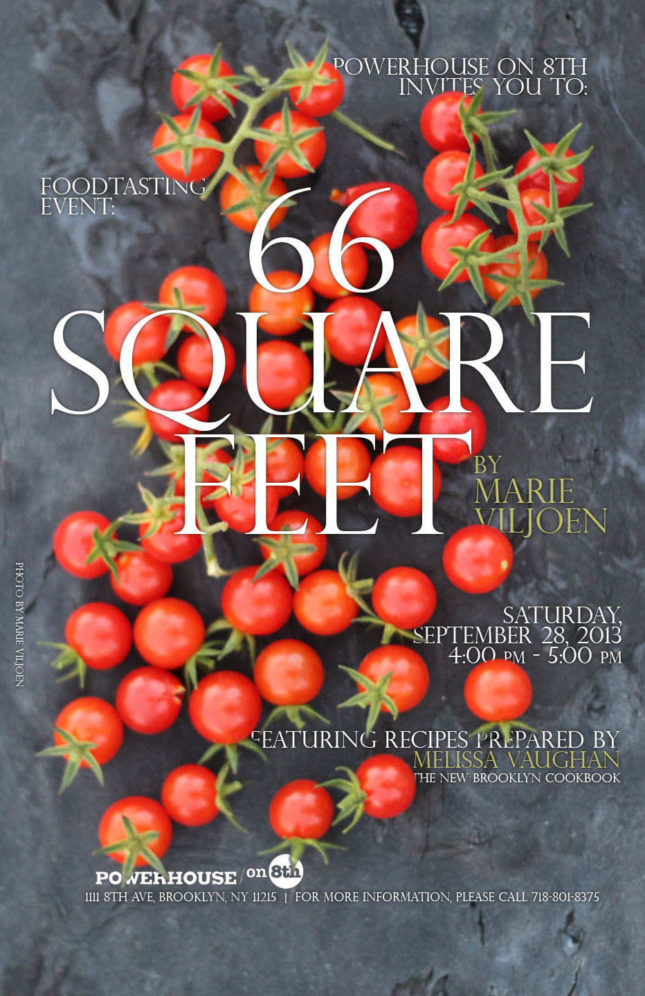 pH on 8th's Food-Tasting Series with Melissa Vaughan: 66 Square Feet by Marie Viljoen 