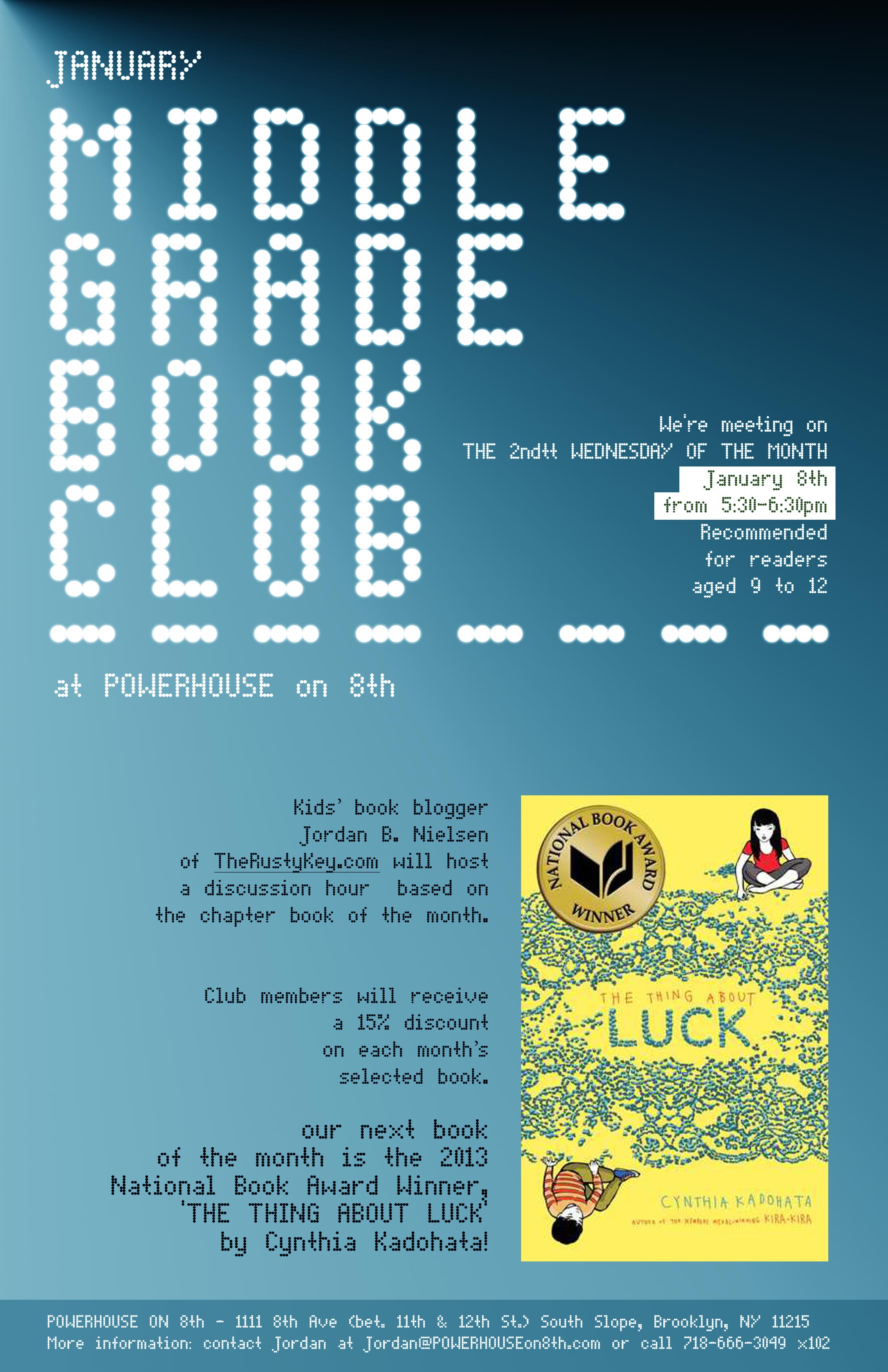 January Middle Grade Book Club: The Thing About Luck by Cynthia Kadohata