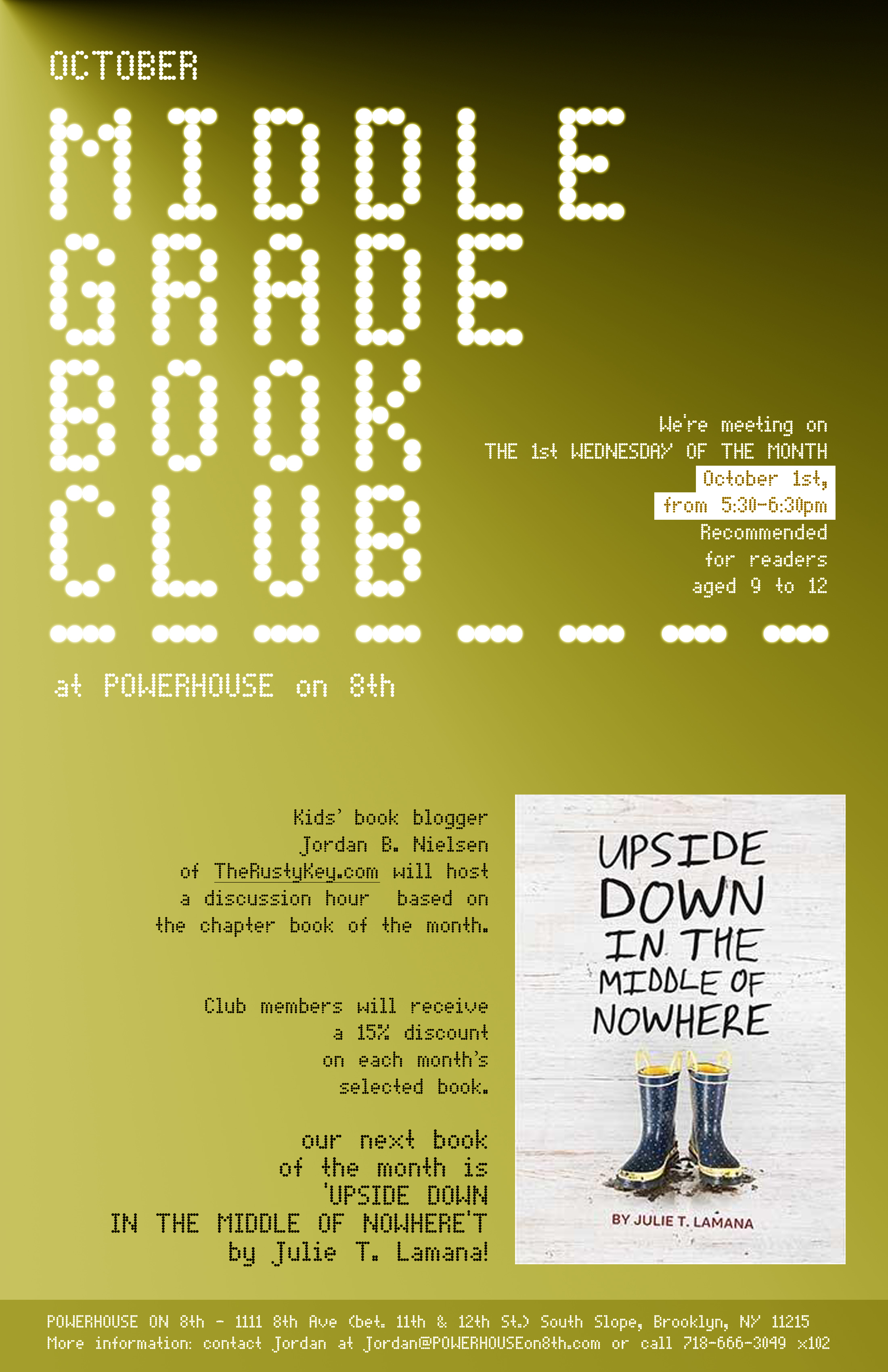 Middle Grade Book Club Upside Down In The Middle Of Nowhere By Julie T Lamana Powerhouse On 8th