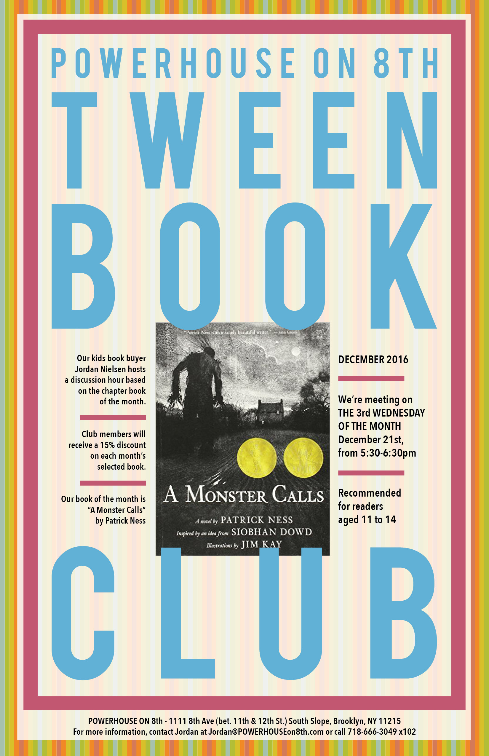 Tween Book Club: A Monster Calls by Patrick Ness