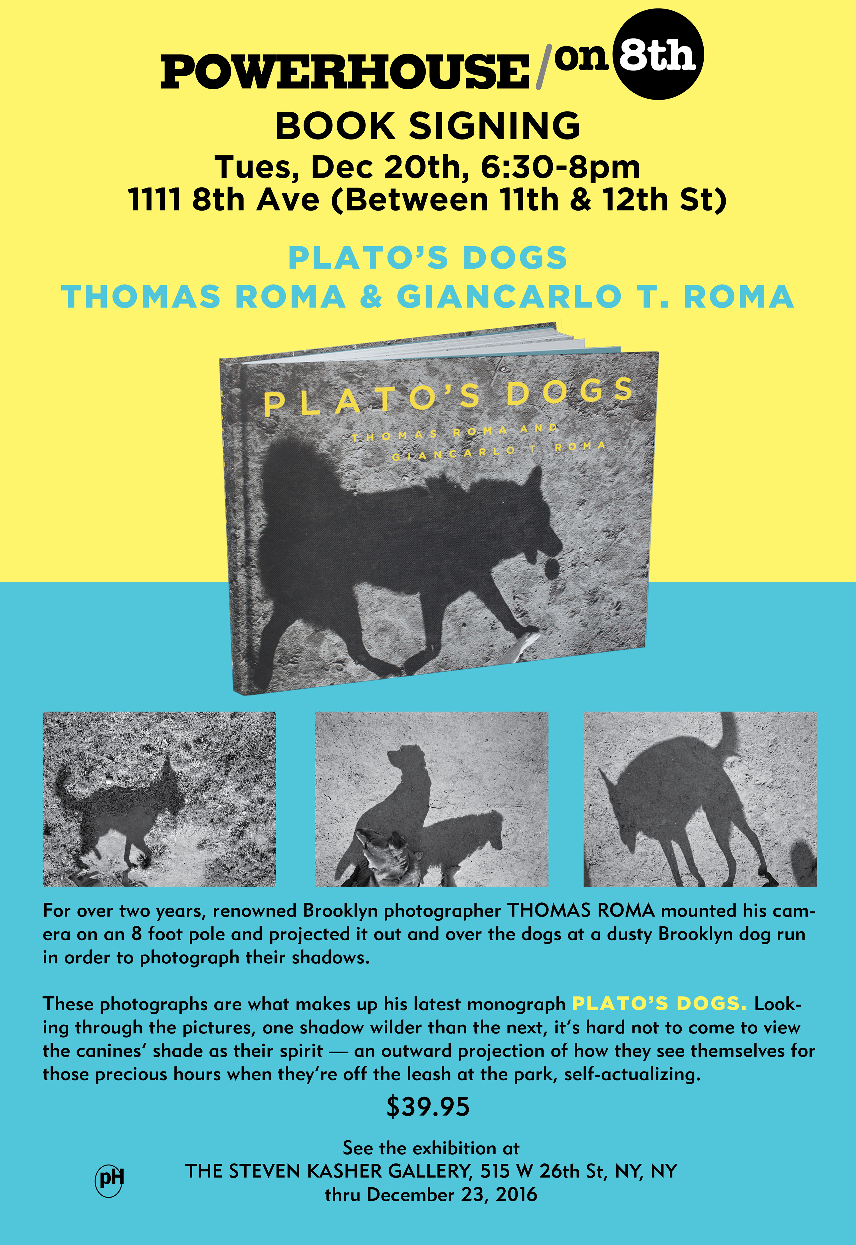 Book Signing: Plato's Dogs by Thomas Roma and Giancarlo Roma