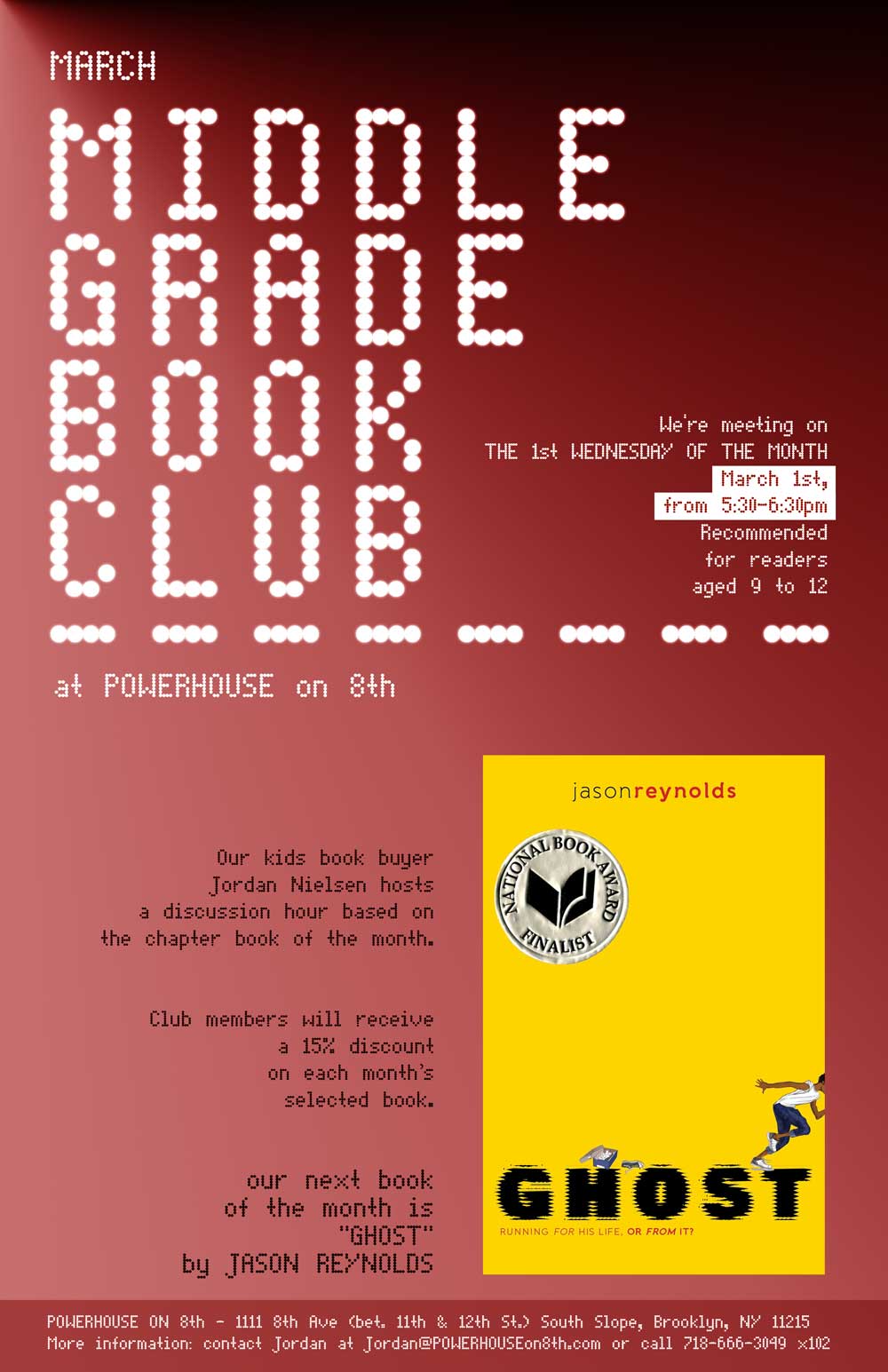 Middle Grade Book Club: Ghost by Jason Reynolds