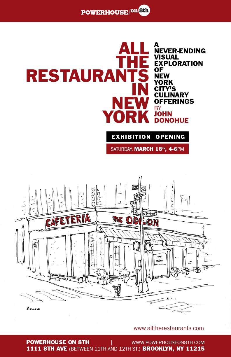 ARTIST RECEPTION: All the Restaurants in New York: A Never-Ending Visual Exploration of New York City's Culinary Offerings by John Donohue