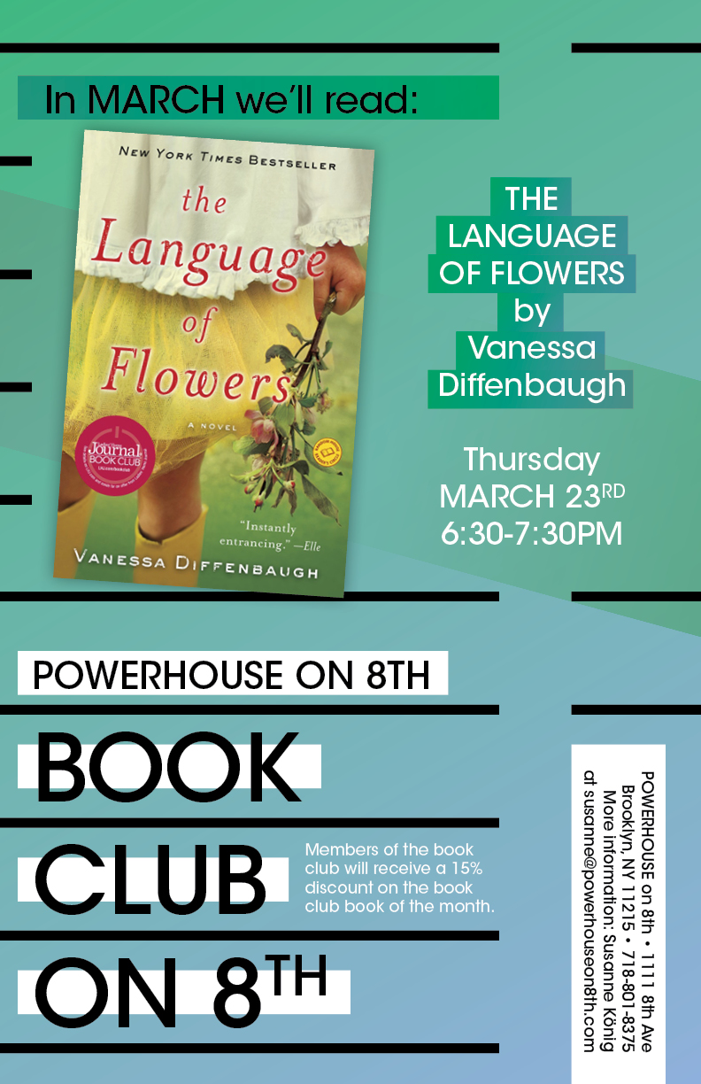 Powerhouse on 8th Literary Book Club Meeting: The Language of Flowers by Vanessa Diffenbaugh