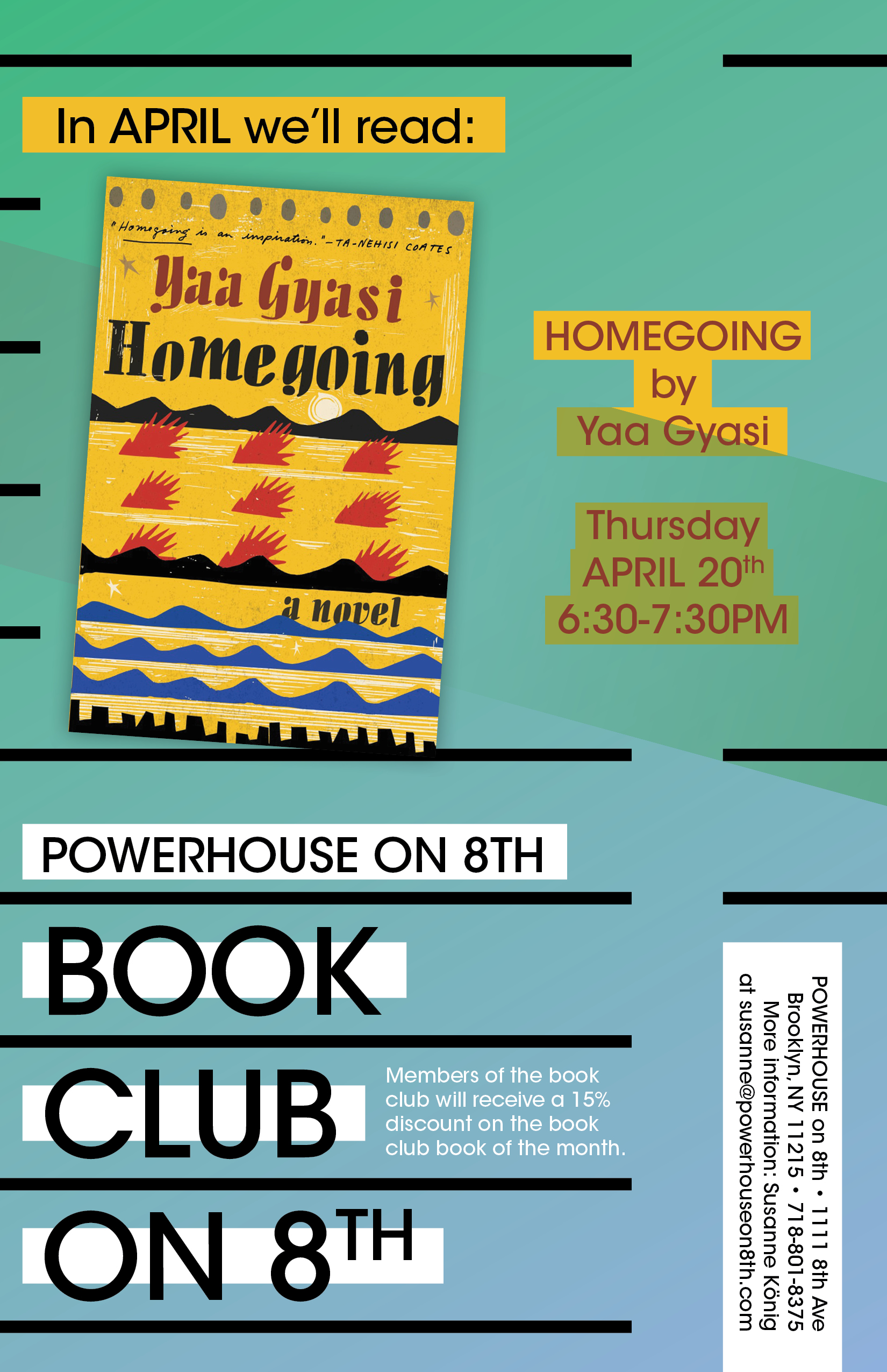 Book Club on 8th: Homegoing by Yaa Gyasi