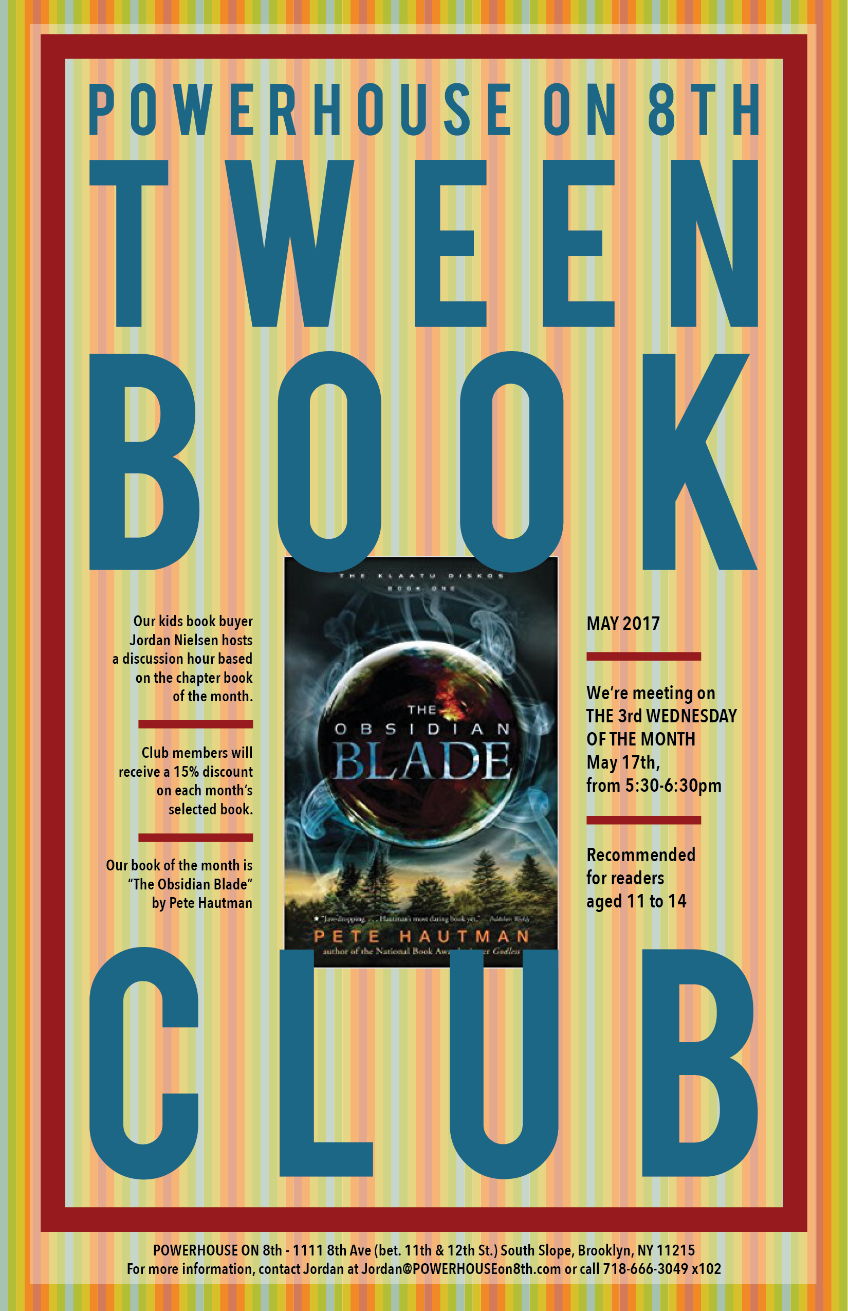 Tween Book Club: The Obsidian Blade by Pete Hautman