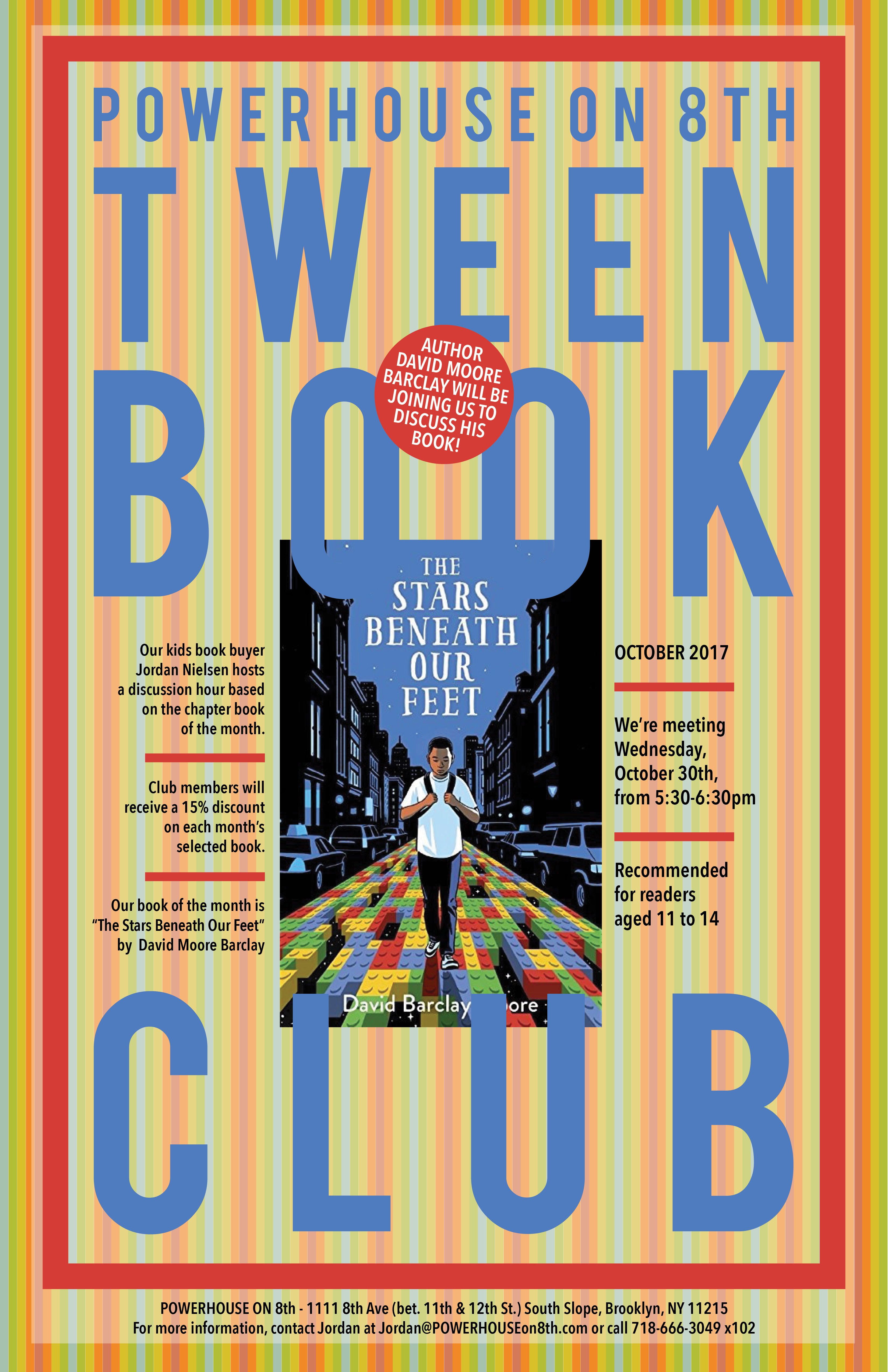 Tween Book Club: The Stars Beneath Our Feet by David Barclay Moore —  Featuring a Visit from the Author! – powerHouse on 8th