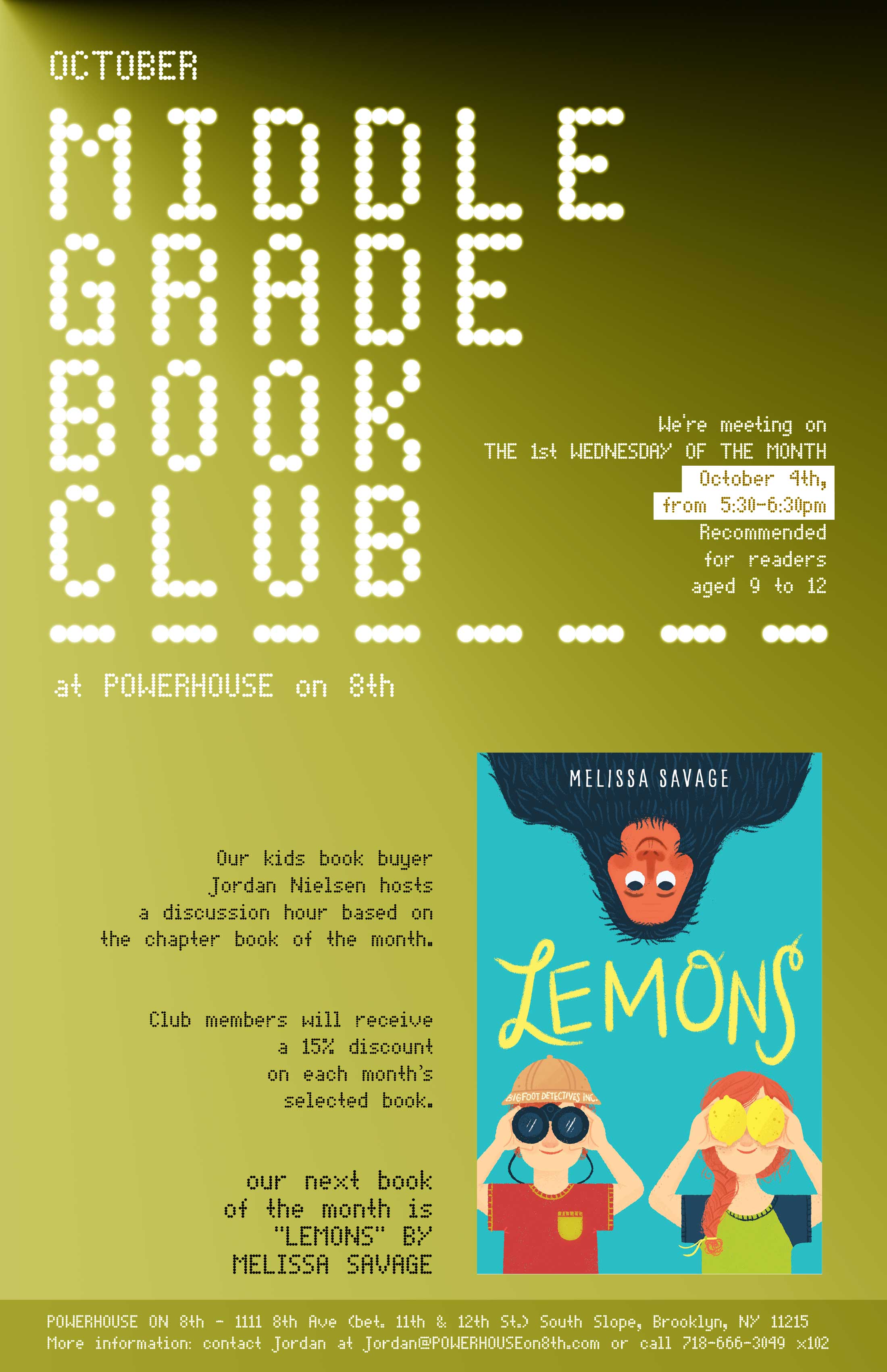 Middle Grade Book Club: Lemons by Melissa Savage