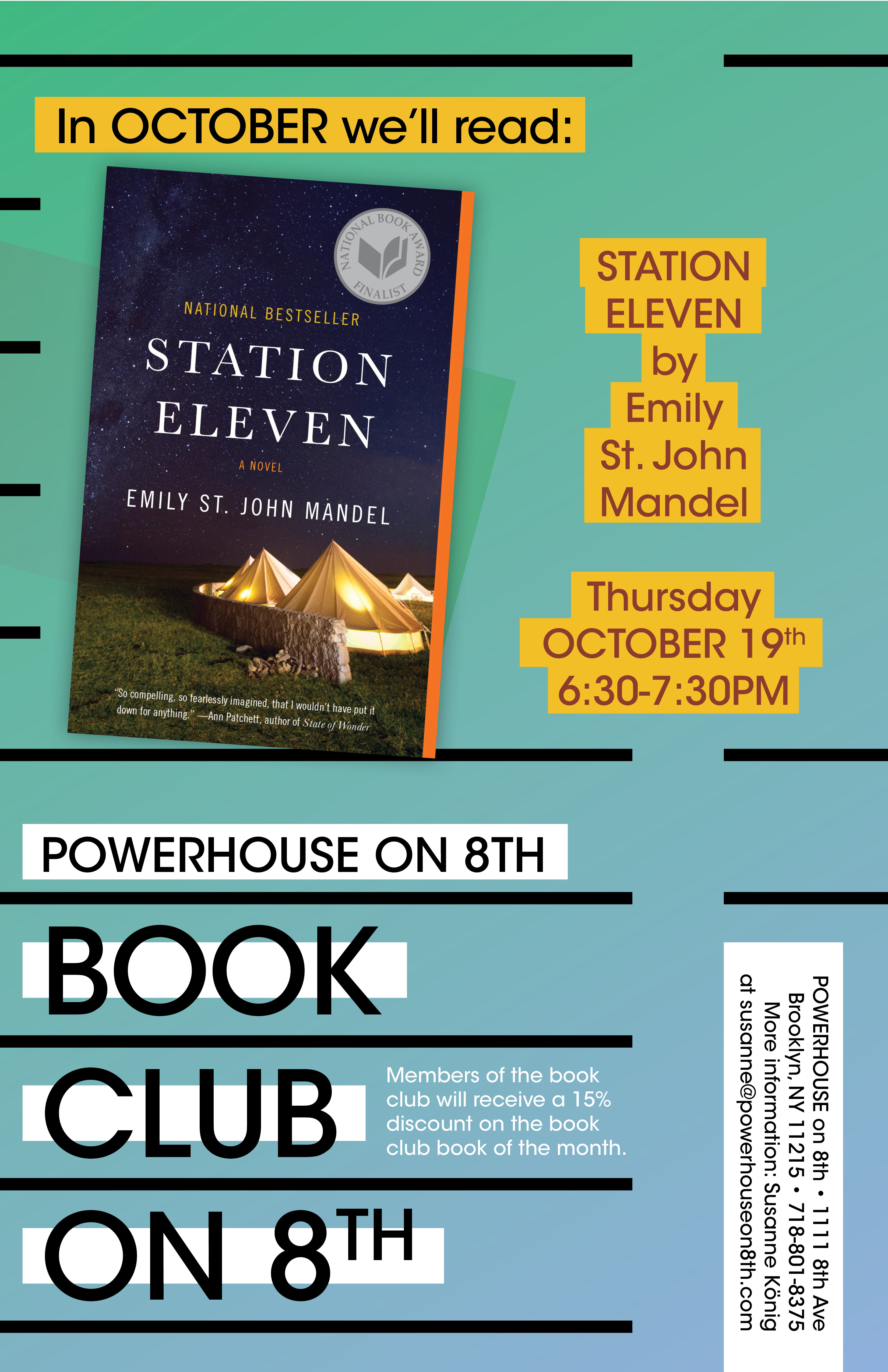 Book Club on 8th: Station Eleven by Emily St. John Mandel